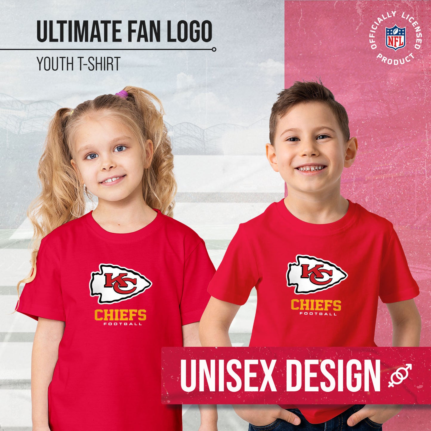 Kansas City Chiefs Youth NFL Ultimate Fan Logo Short Sleeve T-Shirt - Red