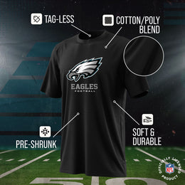 Philadelphia Eagles Youth NFL Ultimate Fan Logo Short Sleeve T-Shirt - Black