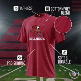 Tampa Bay Buccaneers Youth NFL Ultimate Fan Logo Short Sleeve T-Shirt - Cardinal