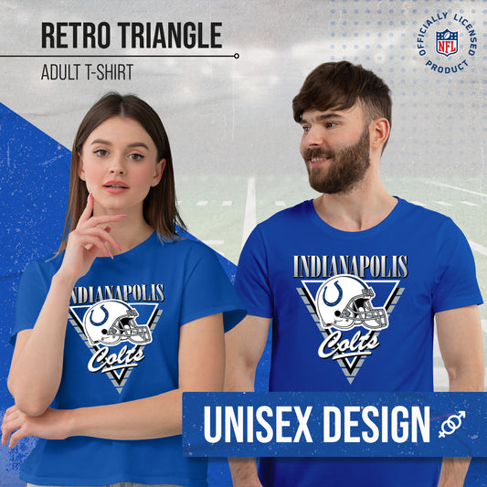 Indianapolis Colts NFL Adult Retro Triangle Unisex T-Shirt - Royal