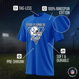 Indianapolis Colts NFL Adult Retro Triangle Unisex T-Shirt - Royal