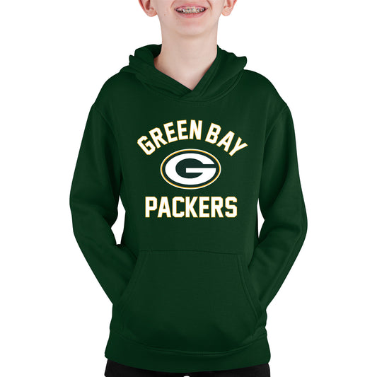 Green Bay Packers NFL Youth Gameday Hooded Sweatshirt - Forest Green