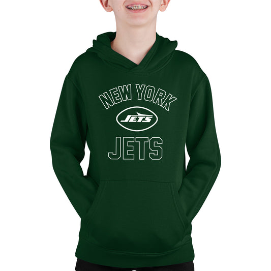 New York Jets NFL Youth Gameday Hooded Sweatshirt - Forest Green