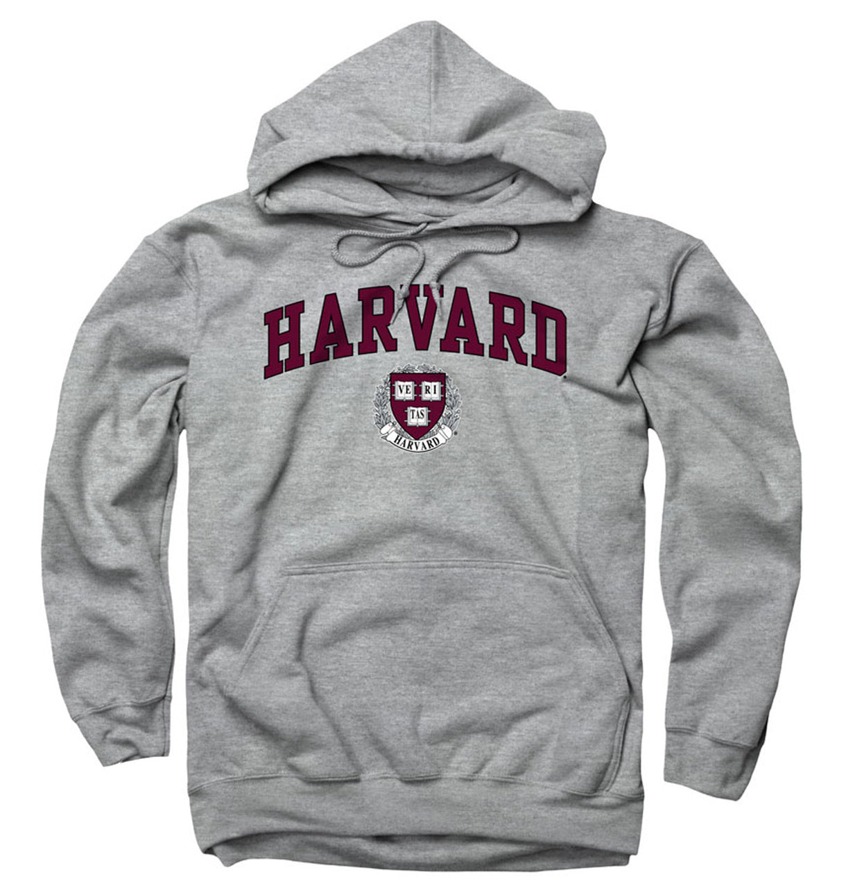 Harvard Crimson Adult Arch & Logo Soft Style Gameday Hooded Sweatshirt - Gray
