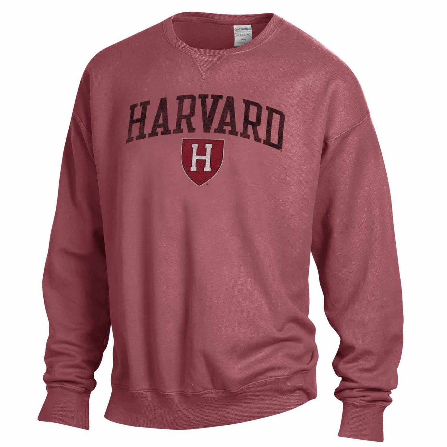 Harvard Crimson Adult Ultra Soft Comfort Wash Crewneck Sweatshirt - Maroon