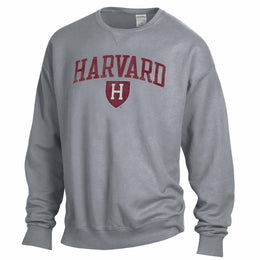 Harvard Crimson Adult Ultra Soft Comfort Wash Crewneck Sweatshirt - Team Color
