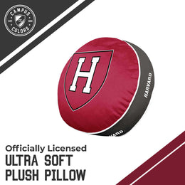 Harvard Crimson Team Logo 15 Inch Ultra Soft Stretch Plush Pillow - Crimson