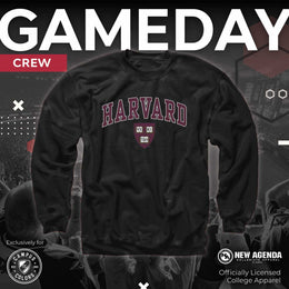 Harvard Crimson Adult Arch & Logo Soft Style Gameday Crewneck Sweatshirt - Black