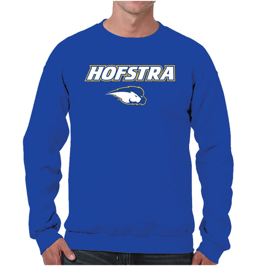 Hofstra Pride Adult Arch & Logo Soft Style Gameday Crewneck Sweatshirt - Royal