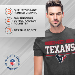 Houston Texans NFL Adult Team Block Tagless T-Shirt - Charcoal