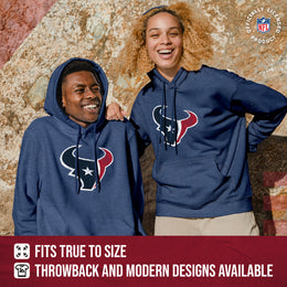 Houston Texans NFL Adult Unisex Modern Throwback Ultra Soft Fleece Hooded Sweatshirt - Navy