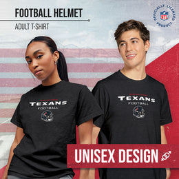 Houston Texans NFL Adult Football Helmet Tagless T-Shirt - Charcoal
