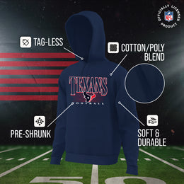 Houston Texans NFL Youth Overtime Blueprint Football Fleece Hooded Sweatshirt - Navy