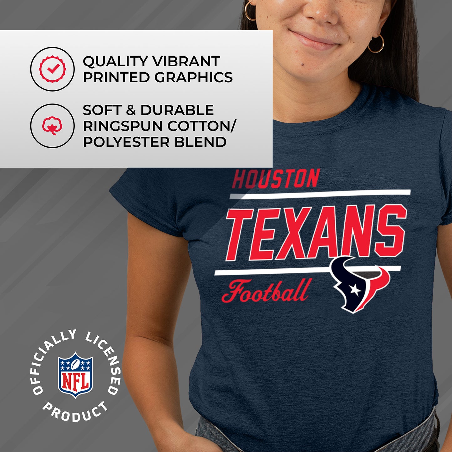 Houston Texans NFL Gameday Women's Relaxed Fit T-shirt - Navy