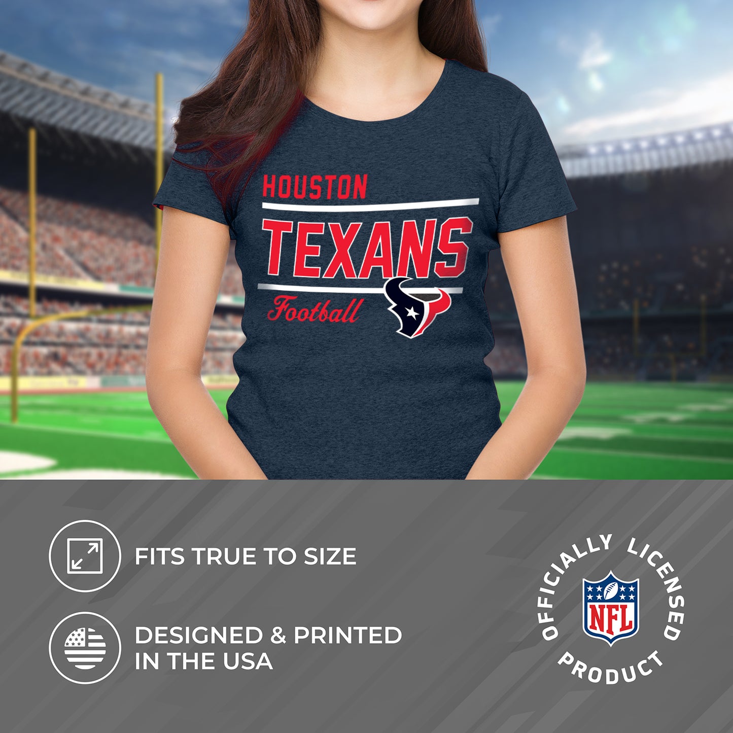 Houston Texans NFL Gameday Women's Relaxed Fit T-shirt - Navy