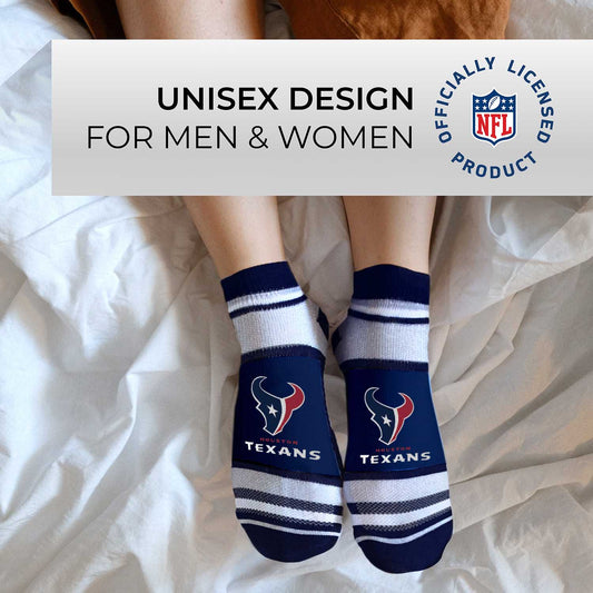 Houston Texans NFL Adult Marquis Addition No Show Socks - Navy