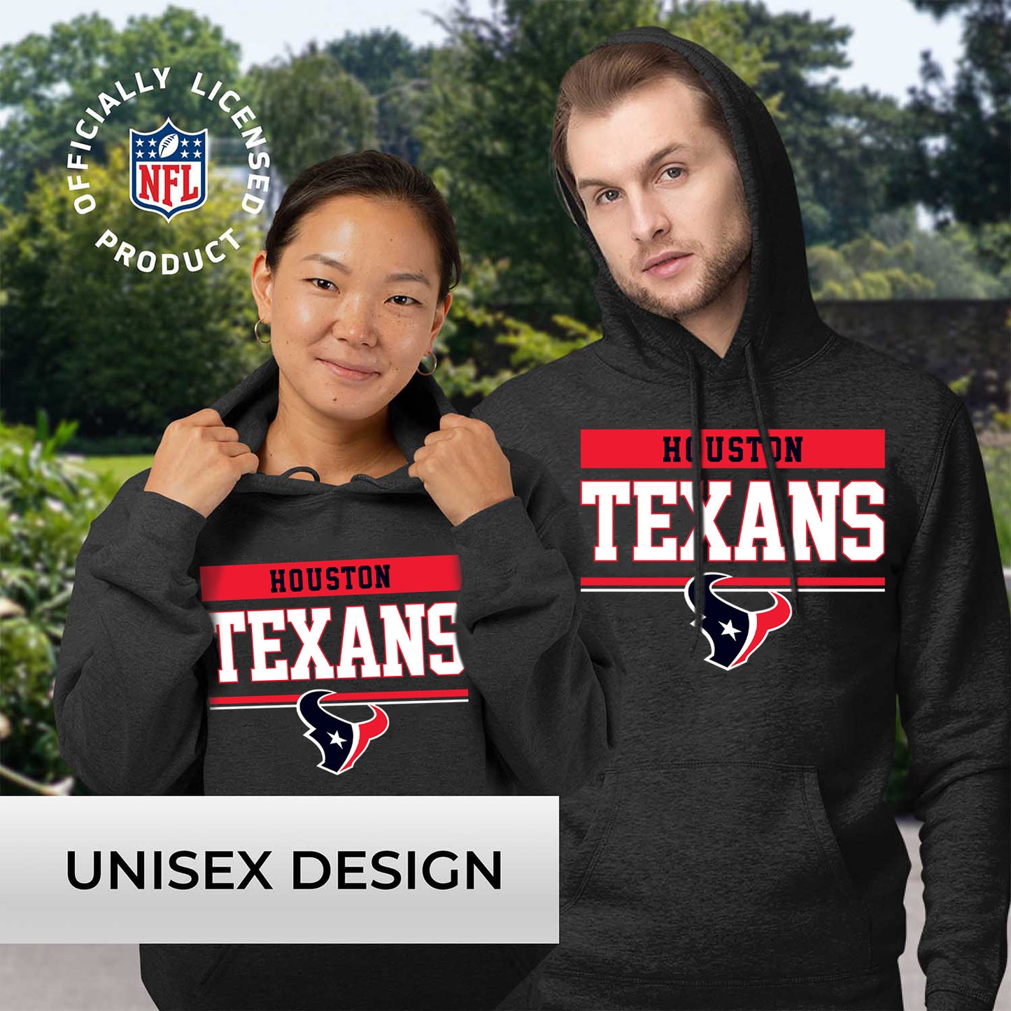 Houston Texans NFL Adult Gameday Charcoal Hooded Sweatshirt - Charcoal