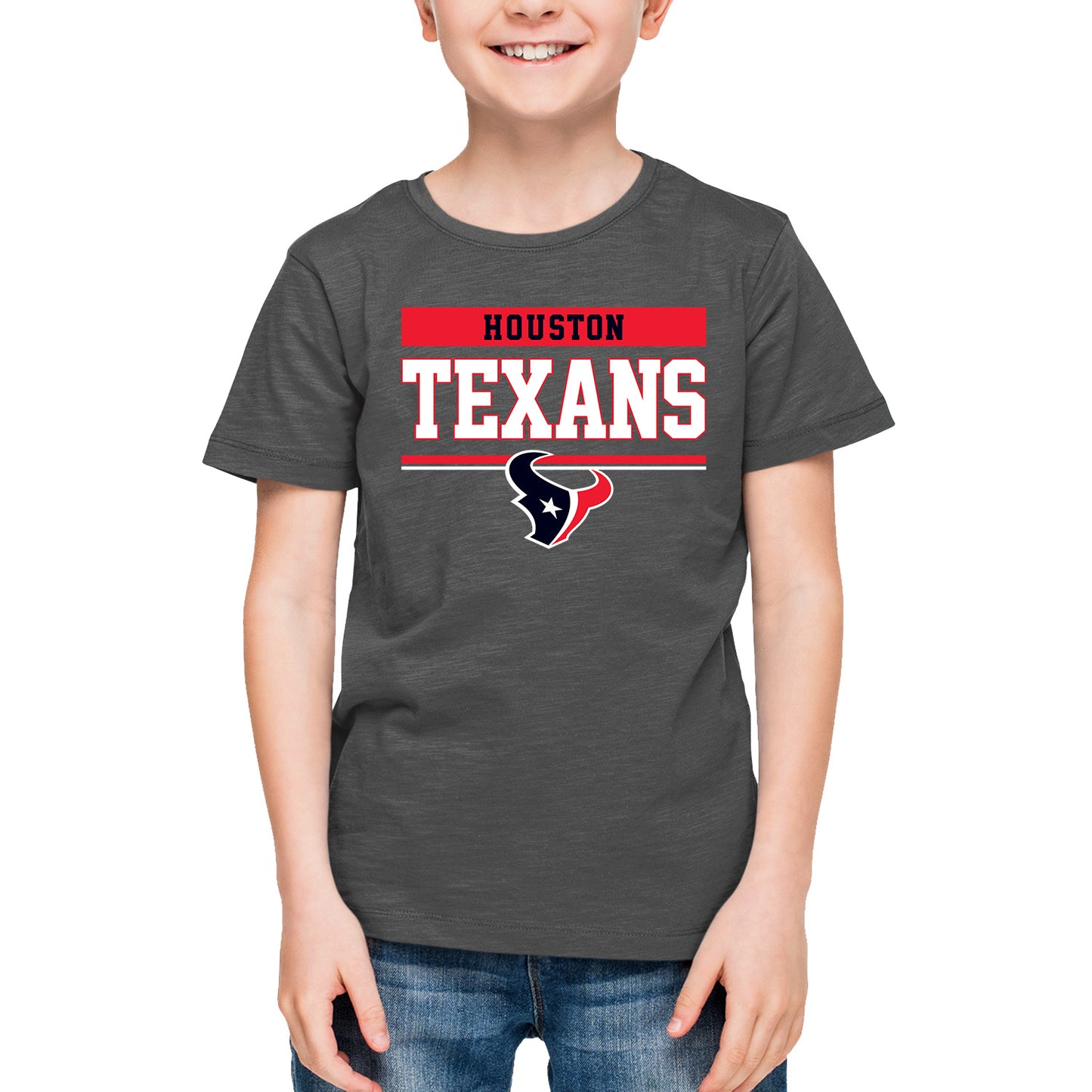 Houston Texans NFL Youth Short Sleeve Charcoal T Shirt - Charcoal