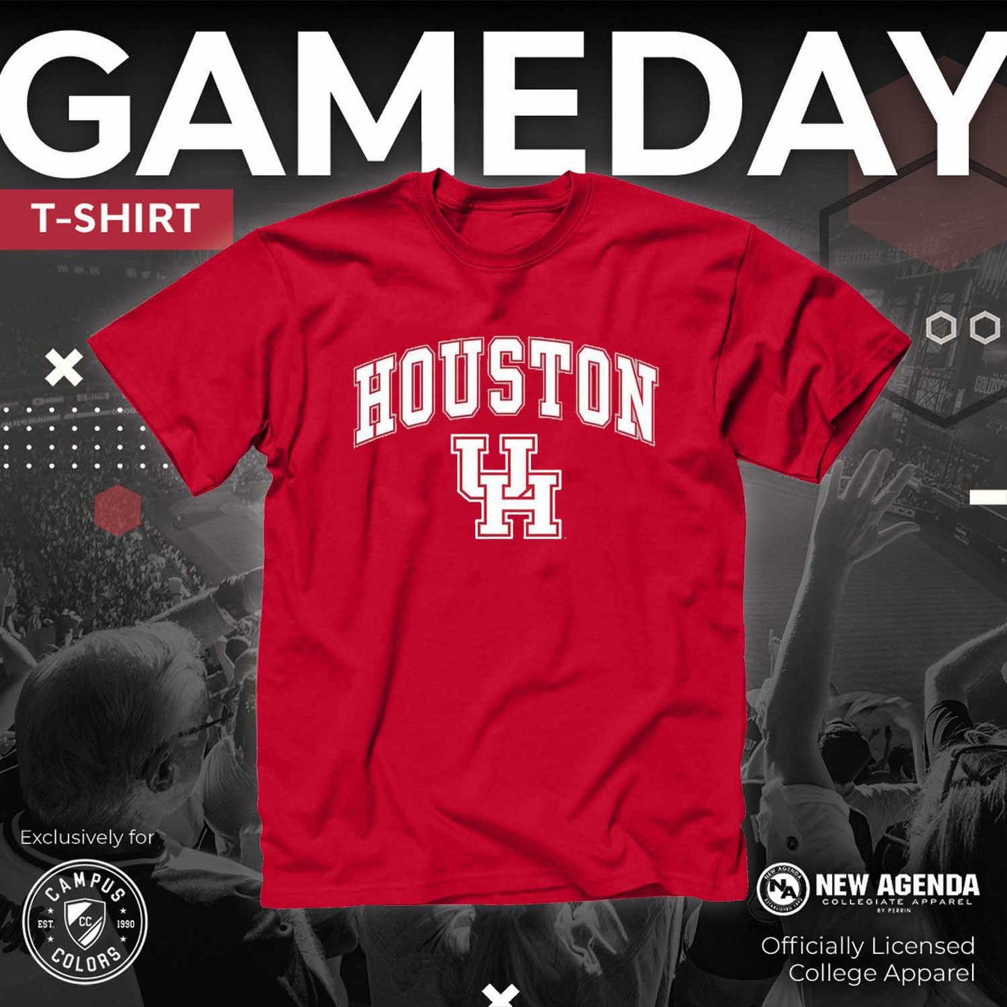 Houston Cougars NCAA Adult Gameday Cotton T-Shirt - Red