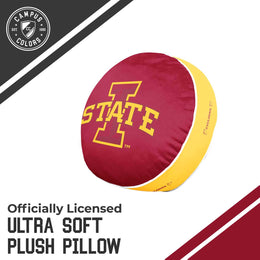 Iowa State Cyclones Team Logo 15 Inch Ultra Soft Stretch Plush Pillow - Maroon