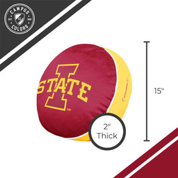 Iowa State Cyclones Team Logo 15 Inch Ultra Soft Stretch Plush Pillow - Maroon