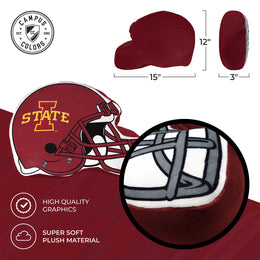Iowa State Cyclones NCAA Helmet Super Soft Football Pillow - Cardinal