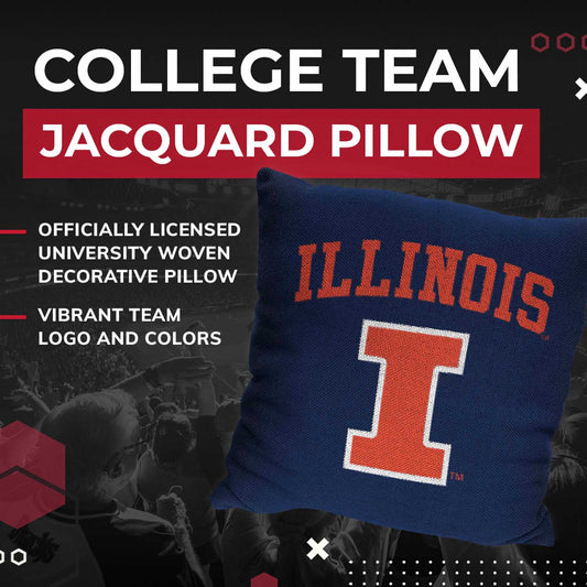 Illinois Fighting Illini NCAA Decorative Pillow - Navy