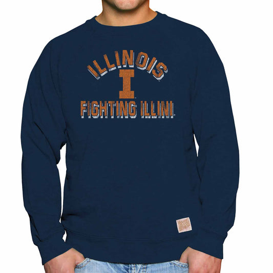Illinois Fighting Illini Adult University Crewneck - Navy