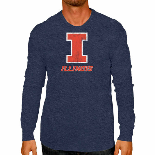Illinois Fighting Illini NCAA MVP Adult Long-Sleeve Shirt - Navy