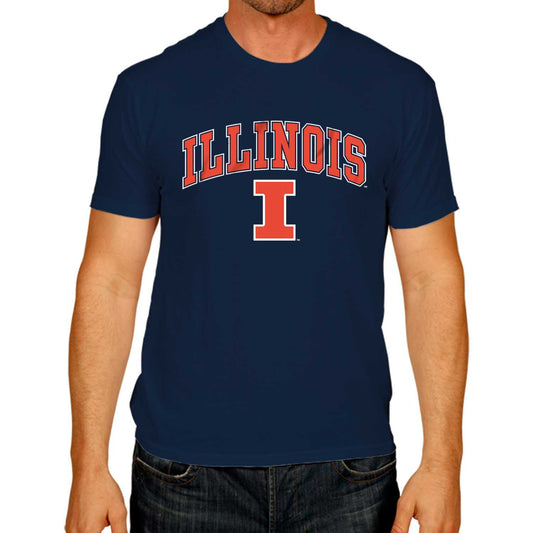 Illinois Fighting Illini NCAA Adult Gameday Cotton T-Shirt - Navy