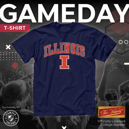Illinois Fighting Illini NCAA Adult Gameday Cotton T-Shirt - Navy
