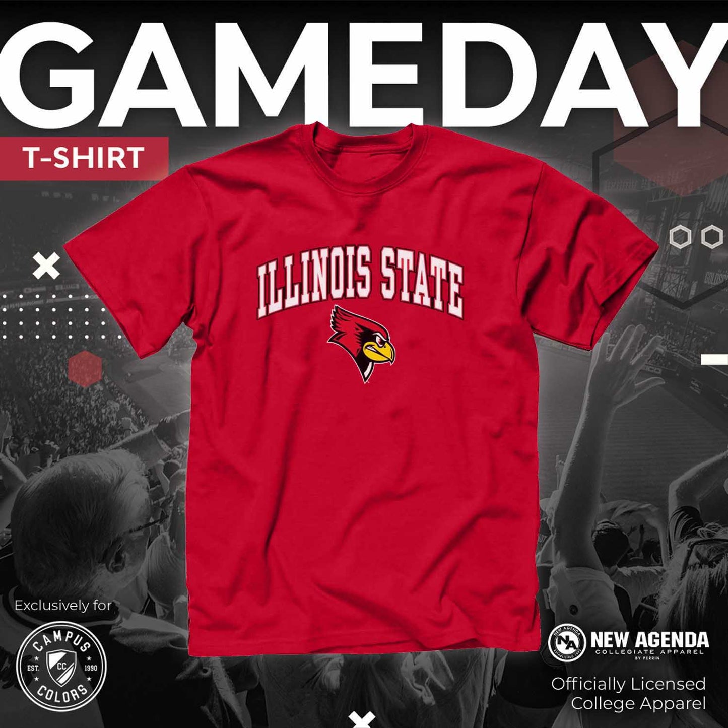 Illinois State Redbirds NCAA Adult Gameday Cotton T-Shirt - Red