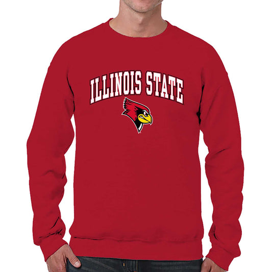 Illinois State Redbirds Adult Arch & Logo Soft Style Gameday Crewneck Sweatshirt - Red