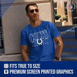 Indianapolis Colts NFL Adult Overtime Blueprint Tag-Less T-Shirt - Royal