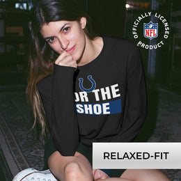 Indianapolis Colts NFL Womens Team Slogan Crew Neck - Black