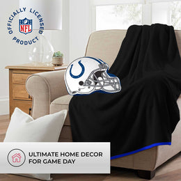 Indianapolis Colts NFL Helmet Football Super Soft Plush Pillow - Blue