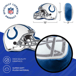 Indianapolis Colts NFL Helmet Football Super Soft Plush Pillow - Blue