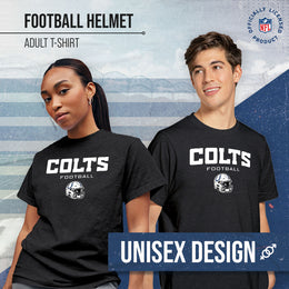 Indianapolis Colts NFL Adult Football Helmet Tagless T-Shirt - Charcoal