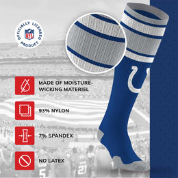 Indianapolis Colts NFL Adult Knee High-Performance Socks - Blue