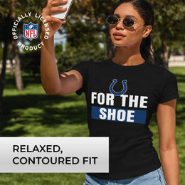 Indianapolis Colts NFL Womens Team Slogan Short Sleeve Tshirt - Black