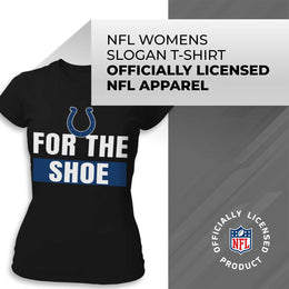 Indianapolis Colts NFL Womens Team Slogan Short Sleeve Tshirt - Black