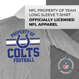 Indianapolis Colts NFL Adult Property Of Long SleeveT Shirt - Sport Gray