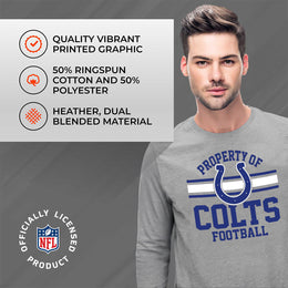 Indianapolis Colts NFL Adult Property Of Long SleeveT Shirt - Sport Gray