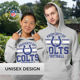 Indianapolis Colts NFL Adult Property Of Hooded Sweatshirt - Sport Gray