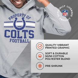 Indianapolis Colts NFL Adult Property Of Hooded Sweatshirt - Sport Gray