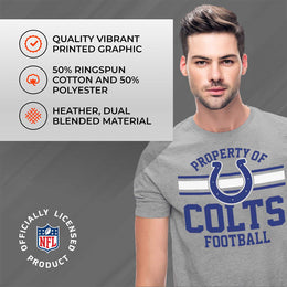 Indianapolis Colts NFL Adult Property Of T-Shirt - Sport Gray