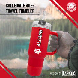 Indiana Hoosiers Collegiate 40oz Stainless Steel Travel Tumbler with Handle for Alumni - Crimson