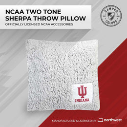 Indiana Hoosiers Two Tone Sherpa Throw Pillow - Team Color