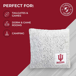 Indiana Hoosiers Two Tone Sherpa Throw Pillow - Team Color