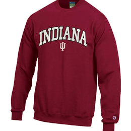 Indiana Hoosiers Adult Tackle Twill Crewneck - Crimson